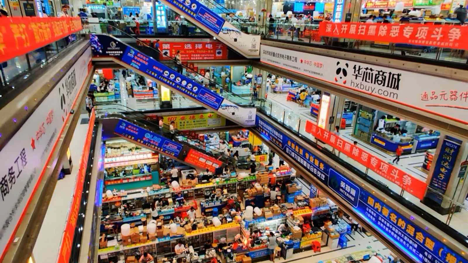 Huaqiangbei, Shenzhen: el mayor mercado de electrónica del mundo.