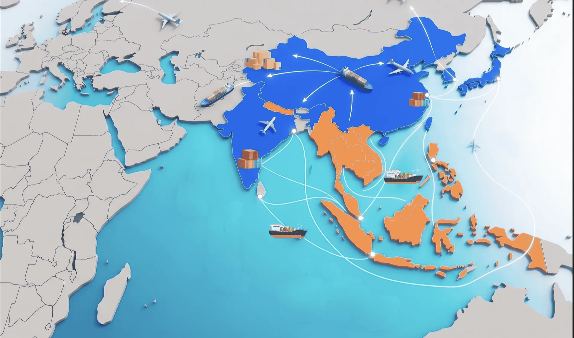 Logística y comercio intra-Asia